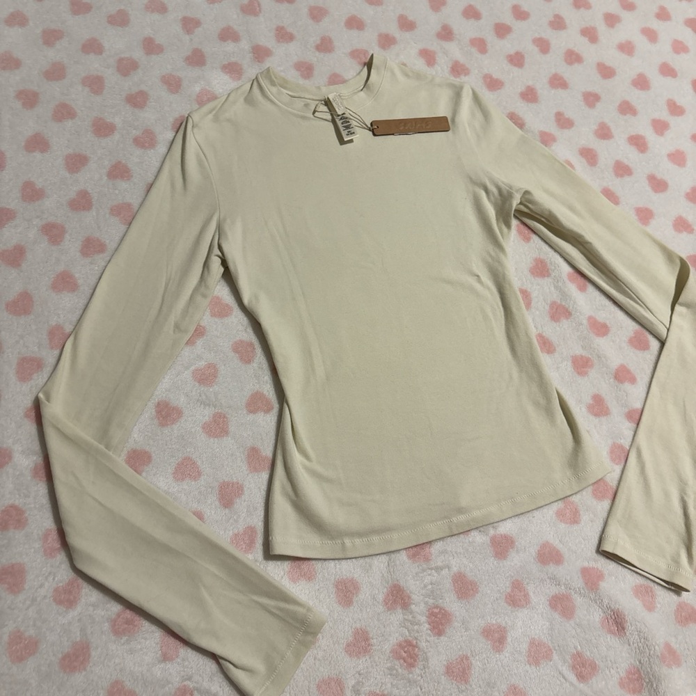 Skims cotton jersey long sleeve bone size xsmall New with tag